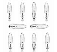 SCNNC Light Bulbs E10 24V 3W, Candle Arch Bridge Replacement Warm White 2700K, Tapered MES Spare Christmas Bulb for Bridge Arch Fairy Lights Candlestick, Pack of 12