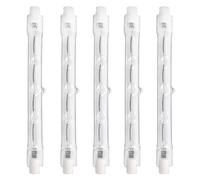 SCNNC R7s Halogen Bulb 118MM 120W Dimmable 230V, 2250LM 2700K Warm White R7s Linear Halogen, J118 R7s Halogen Security Light Bulb Linear Bulb Floodlight for Landscape Light Floor Lamp, Pack of 5