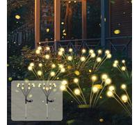 SCNNC Solar Firefly Lights - Outdoor Garden Decoration, 8 LED Swaying Llights, Waterproof IP65, Fence Lights for Lawn, Yard, Patio, Pathway, Landscape