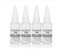 Scnvsi White Alcohol Ink Set 2Type White Alcohol-Based Ink for Epoxy Resin Painting White Alcohol Paint Color Dye for Resin Art