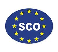 SCO Blue Oval Scotland Europe Self-Adhesive Vinyl Car, Van, Lorry 180mm by 130mm