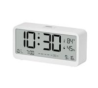SCOAGE Bedroom Bedside Digital Alarm Clock, 3 Alarm Modes, Dual Alarms, Display Humidity, Temperature, Time, And Date on 12/24H, Adjustable Brightness, Suitable for Adults And The Elderly, Battery