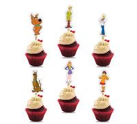 Scoby Do Cupcake Toppers - Fun Mystery-Themed Birthday Cupcake Decorations - Pack of 12 Party Picks - Cartoon-Inspired Party Supplies for Kids Birthday or Theme Party