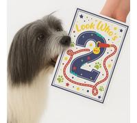 Scoff Paper 2nd Birthday Card For Dog, Edible Happy Birthday Dog Card - The Card Your Dog Can Eat! Happy Birthday 2nd, Single A5, Chicken Flavoured Card. Ideal Treat, Snack, Gift Or For Your Pet