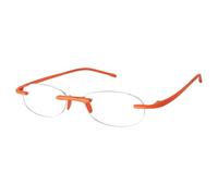 Scojo New York Gels Original | 1.00x ORANGE POPPY | Readers for Men & Women | Stylish, Scratch-Resistant Lenses