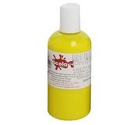 scola 150ml Bottles of Permanent Fabric Paint Red Green White Blue Black Yellow (Yellow)
