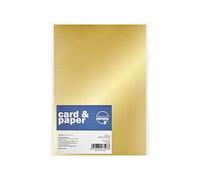 Scola A4 Card, Gold, 20 Sheets, School Supplies, Art and Crafts Projects, Children's Craft Projects, For Kids