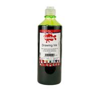 Scola Drawing Ink, 600ml Bottle, Brilliant Green, Water-Based Ink, Arts & Craft Projects, For Children & Schools