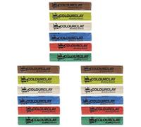 Scola Modelling Colour Clay, Assorted Colours, 6 x 3kg, Arts & Crafts Projects, For Schools and Children (Pack of 3)