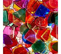 Scola Mosaic Translucent Tiles, 500g, Assorted Colours & Shapes, School Supplies, Art and Crafts Projects, Children's Craft Projects, For Kids
