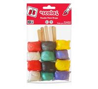 Scola Powder Colour Paints Drops, 12 Assorted Colours, Create Your Own Paint, Craft Projects, Sponge Painting, Finger Painting for Children