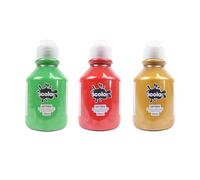 Scola Readymix Water Based Tempera Paint, Christmas Set, 3 Assorted Colours, 150ml Bottles, Non-Toxic Poster Paints, Craft Projects, Suitable for 3+