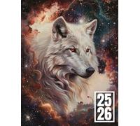 Scolaire 2025 2026 Loup Blanc: Couverture Souple Loup dans Les etoiles, Organiseur Scolaire 11 Mois de (Septembre 2025/Juillet 2026) pour Étudiants ... - Planificateur Journalier 1 Jour Par Page