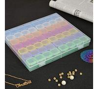 Scole 56 Grids 5D DIY Diamond Painting Drill Box Jewelry Box Rhinestone Embroidery Crystal Bead Organizer Storage Case Container,4grids