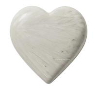 Scolecite Crystal Heart Palm Stone - Pocket Massage Worry Stone for Natural Body Chakra Balancing, Reiki Healing and Crystal Grid