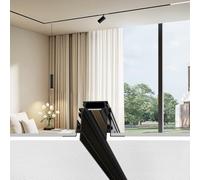 SCON Updated 4-Wire Recessed Rail for Magnetic Track Lighting System Flush Mounted for LED Lamp Light Head, Aluminum Linear Section (100cm/39.4inch/3.3ft)