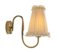 Sconces Lighting Creative Wall Sconce Metal Wall Lights Flower Shape Wall Lamp Fabric Lampshade Vanity Light for Living Room Wall Mount Lamp for Any Space Made in China