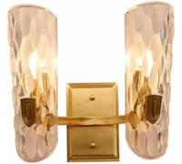 Sconces Modern d Wall Sconce Creative Mid Century Industrial All Copper Wall Light Fixture Antiqued Vanity with Clear Crystal Shade