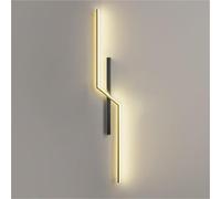 & Sconces Modern Linear Wall Light Black Hardwired Wall Lamp with Geometric Design Indoor Sconce Lighting Fixture for Living Room Restaurant Bedroom or Hallway Contemporary