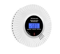 Scondaor Combination Smoke and Carbon Monoxide Detector with LCD Display & 10-Year Battery, Smoke Alarms for Home, Smoke & CO Alarm Detector with Test/Silence Button (1 Pack)
