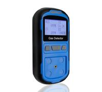 Scondaor Gas Leak Detector for H2S CO O2 and LEL, Portable Multi Gas Detector with Audible, Visual and Vibration Alarms, Handheld 4-in-1 Gas Monitor Meter Digital LCD Display (Blue)