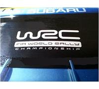 SCOOBY DESIGNS FIA WORLD RALLY CHAMPIONSHIP CAR BIG REAR WINDOW STICKER IN WHITE