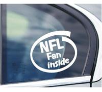 SCOOBY DESIGNS NFL Fan Inside CAR Van Work Window Sticker American Football