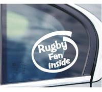 SCOOBY DESIGNS RUGBY FAN INSIDE CAR VAN WINDOW STICKER IN ENGLAND UNION MADE