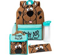 Scooby Doo 4 Piece Backpack Set | Unisex Kids Brown | Official Scooby Doo Brown One Size