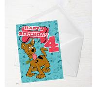 Scooby Doo 4th Birthday Greetings Card - Standard Card