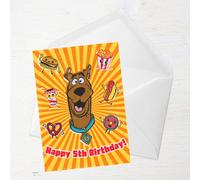 Scooby Doo 5th Birthday Greetings Card - Large Card
