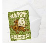 Scooby Doo 6th Birthday Greetings Card - Standard Card