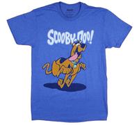 Scooby Doo Adult Men T Shirt - Scooby Running with Tongue Out Pic Blue
