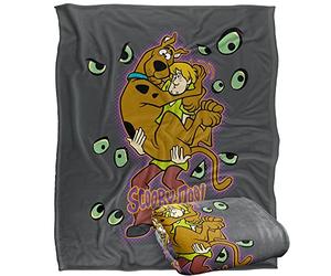 Scooby-Doo Being Watched Officially Licensed Silky Touch Super Soft Throw Blanket 152 x 127 cm, White