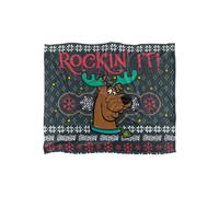 Scooby Doo Blanket, 152x127 cm Rockin' It Ugly Christmas Sweater Silky Touch Super Soft Throw Blanket in White Scooby Doo White 152x127 cm