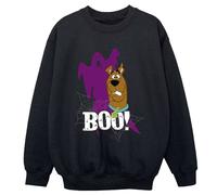 Scooby Doo Boy's Boo Ghost Sweatshirt in Black | Size: 9 Years Scooby Doo Black 9 Years