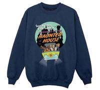 Scooby Doo Boy's Haunted House Sweatshirt in Navy | Size: 7-8 Years Scooby Doo Navy 7-8 Years