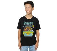 (12-13 Years, Black) Scooby Doo Boys Mystery Machine Group T-Shirt