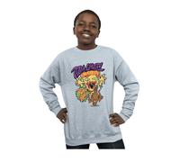 Scooby Doo Boy's Pizza Ghost Sweatshirt in Grey | Size: 12-13 Years Scooby Doo Grey 12-13 Years