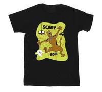 Scooby Doo Boy's Scary Boo Cotton T-Shirt in Black | Size: 3-4 Years Scooby Doo Black 3-4 Years