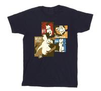 Scooby Doo Boy's Squares Cotton T-Shirt in Navy | Size: 9 Years Scooby Doo Navy 9 Years