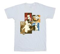 Scooby Doo Boy's Squares Cotton T-Shirt in White | Size: 3-4 Years Scooby Doo White 3-4 Years