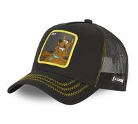Scooby-Doo Capslab Black & Yellow Trucker Cap - Curved Visor, Mesh Back, Snapback, One-Size, CLSD11REL2TU