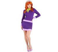 Scooby Doo Daphne Costume for Women Officially Licensed Retro Dress, Headband, & Scarf