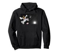 Scooby Doo Floating in Space Pullover Hoodie, Adult Unisex, Black, Medium