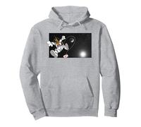 Scooby Doo Floating in Space Pullover Hoodie, Adult Unisex, Heather Grey, Medium