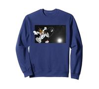 Scooby Doo Floating In Space Sweatshirt, Adult Unisex, Navy Blue, Small