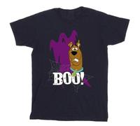 Scooby Doo Girl's Boo Ghost Cotton T-Shirt in Navy | Size: 7-8 Years Scooby Doo Navy 7-8 Years