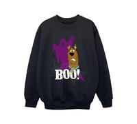 Scooby Doo Girl's Boo Ghost Sweatshirt in Black | Size: 9 Years Scooby Doo Black 9 Years