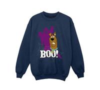 Scooby Doo Girl's Boo Ghost Sweatshirt in Navy | Size: 7-8 Years Scooby Doo Navy 7-8 Years